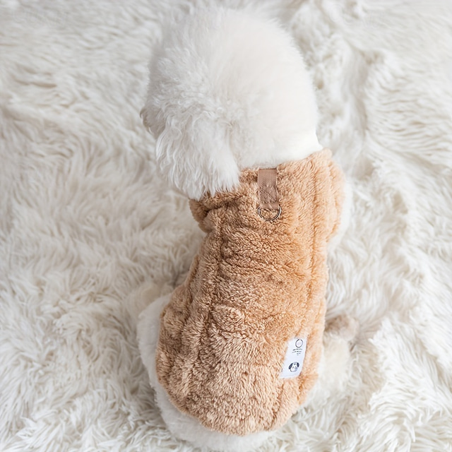  Dog Cat Vest Fashion Cute Winter Warm Soft Washable Comfortable Outdoor Sports Dog Clothing for Bichon Frise Poodle Pomeranian Baby Pet Papillon