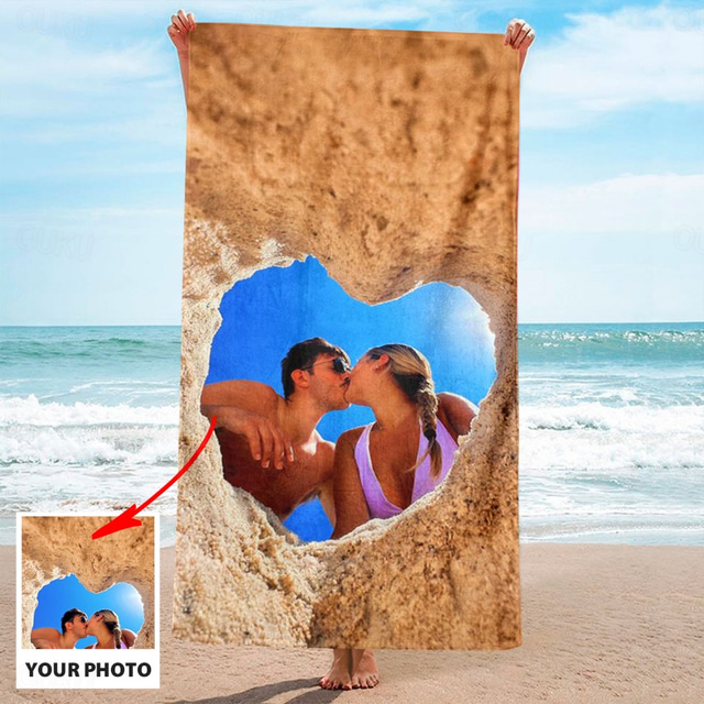  Custom Beach Towels with Photo Bath Towel Personalized Beach Towels with Photo,Personalized Gift for Family or Friends 31