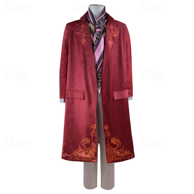  Willy Wonka Costum Cosplay Ținute Cosplay for Bărbați Băieți Pentru copii Adulți Mascaradă