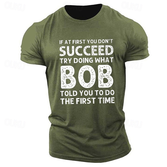  Homme Lettre JE SUIS MULTITÂCHE T-shirt Style décontracté Coton Manche Courte Graphique Chemise Noir 1 Blanc 1 Vert 1 # T-shirt confortable Vacances Occasionnel Vêtements de créateurs de mode