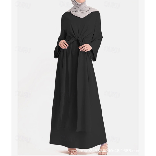  Women's Dress Abaya Kaftan Dress Dubai Islamic Arabic Arabian Muslim Ramadan Adults' Dress