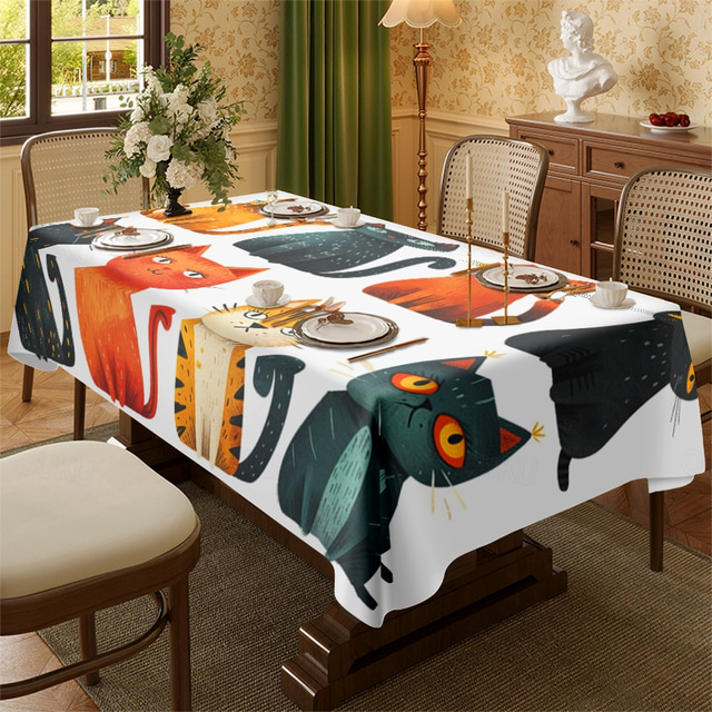  Animal Tablecloths for Family Gathering, Dining Table