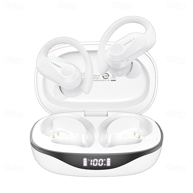  Lenovo LP75 True Wireless Headphones TWS Earbuds Ear Clip Bluetooth 5.2 IPX5 Deep Bass Long Battery Life for Apple Samsung Huawei Xiaomi MI  Fitness Running Everyday Use Mobile Phone Car Motorcycle