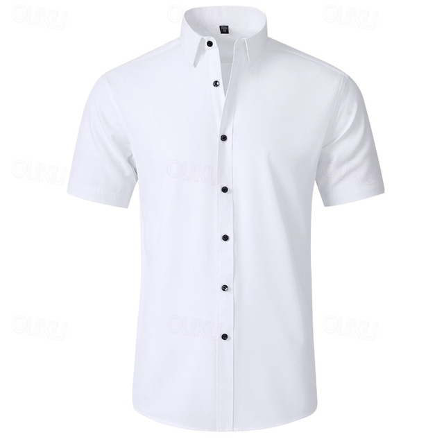  Hombre Camisa Camisa de verano Camisa casual Camisa de playa Abotonar la camisa Negro Blanco Rosa Vino Azul Marino Manga Corta Plano Diseño Vacaciones Hawaiano Abotonar Ropa Poliéster Moda Casual