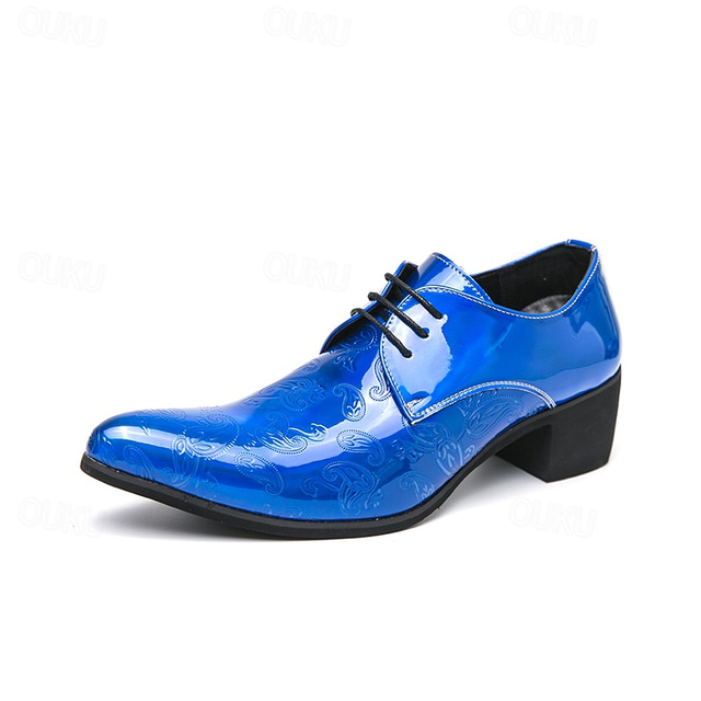  Bărbați Oxfords Boemia Afacere gentleman britanic Nuntă Birou și carieră Petrecere și seară PU Comfortabil Dantelat Negru Albastru Auriu Vară Primăvară