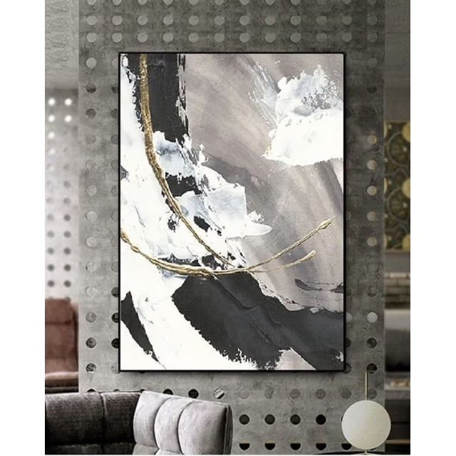 Handmade Oil Painting Canvas Wall Art Decoration Colorful Abstract Black And White Minimalism for Home Decor Rolled Frameless Unstretched Painting