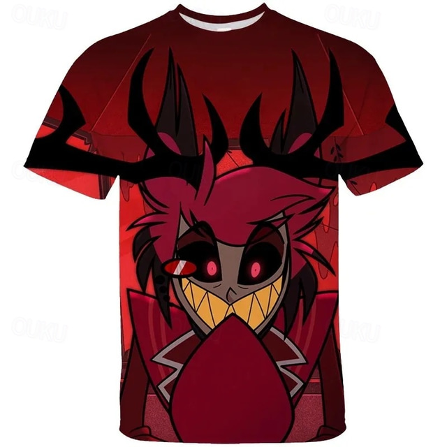 Hazbin Hotel Alastor T-shirt Print Graphic For Men's Adults' Carnival Masquerade 3D Print Party Festival