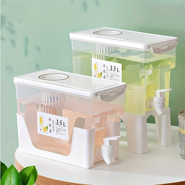 3.5L Cold Summer Homemade Drinks Water Bottle With Faucet Household