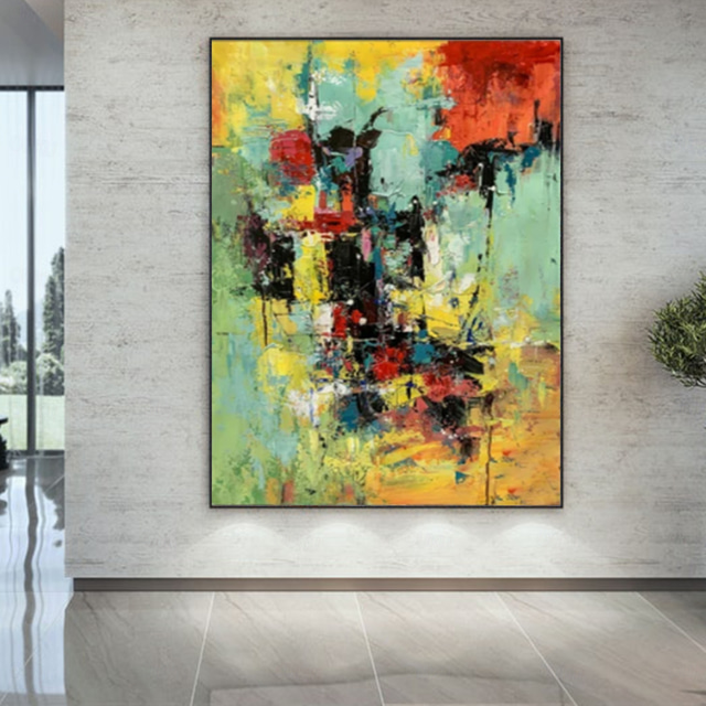  Handmate Oil PaintingCanvasWall Art DecorationAbstract Knife PaintingLandscape Colorfor Home Decor Rolled Frameless Unstretched Painting