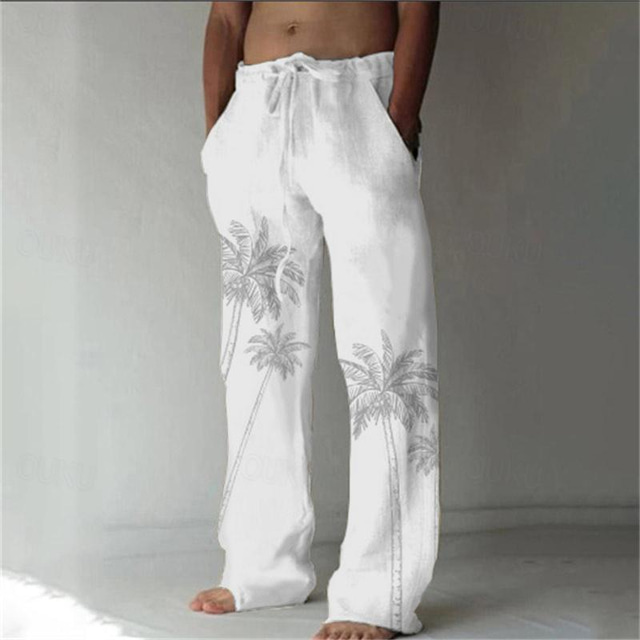  Men's Trousers Summer Pants Beach Pants Drawstring Elastic Waist Front Pocket Graphic Skull Comfort Soft Casual Daily Fashion Hawaiian 2 3