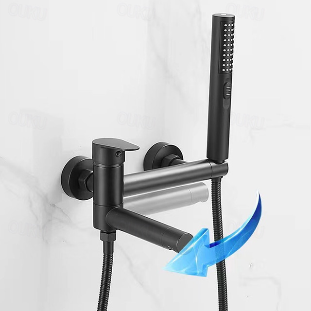  Rubinetto vasca - Contemporaneo moderno Galvanizzato Installazione a parete Valvola in ceramica Bath Shower Mixer Taps