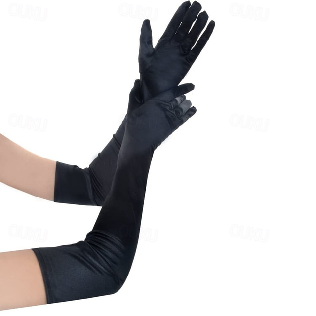  Fashion Adult Women Satin Gloves Long Sexy Mittens Evening Party Elegant Wedding Dress Gloves