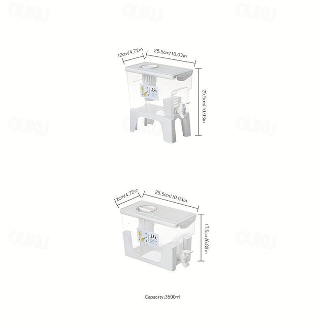 3.5L Cold Summer Homemade Drinks Water Bottle With Faucet Household