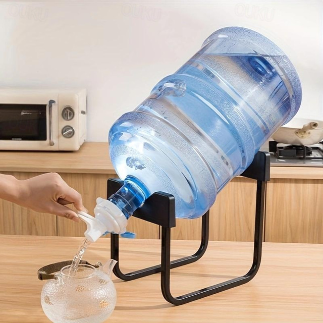  2pcs Detachable Iron Frame Pure Water Bucket Rack, Water Press Water Dispenser Faucet
