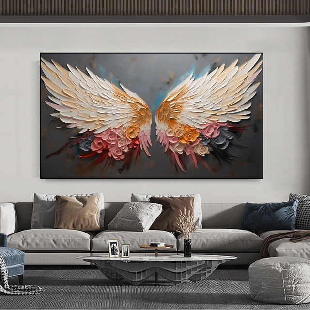  handgemaakt origineel vleugelolieverfschilderij op canvas muurkunstdecor abstract minimalistisch gouden schilderij voor woondecoratie met uitgerekt frame/zonder binnenframe schilderij