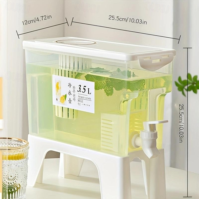 3.5L Cold Summer Homemade Drinks Water Bottle With Faucet Household