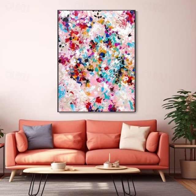  Handmade Oil Painting Canvas Wall Art Decoration Colorful Abstract for Home Decor Rolled Frameless Unstretched Painting