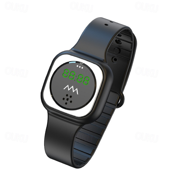  Ultrasonic Mosquito Repellent Bracelet – Clock Display Wearable Band for Kids, Adults, and Pregnant Women, Ideal for Outdoor Use