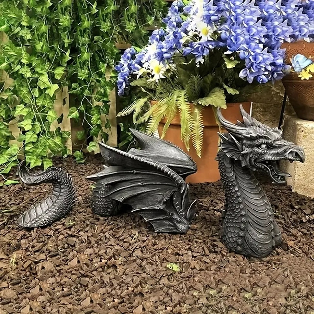  Dragon Garden Decoration Resin Dragon Statue Decorations Resin Dragon Jardin Garten Decor Easter Garden Decor Home Accessorie