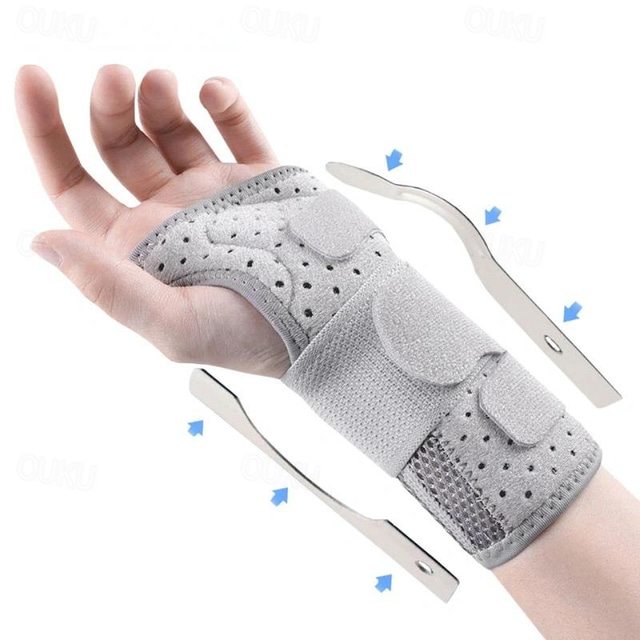  Adjustable Comfort Wrist Brace- Breathable Aluminum Dual Plate- Enhanced Stability & Support - Sports & Recovery