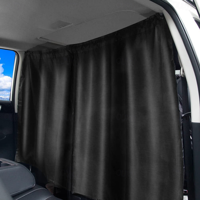  2 Pack Car Divider Curtain Blackout, Car Privacy Curtains Dividers, Detachable Car Screens Sun Shades for Car & Van Travel Camping to Protect Sleep