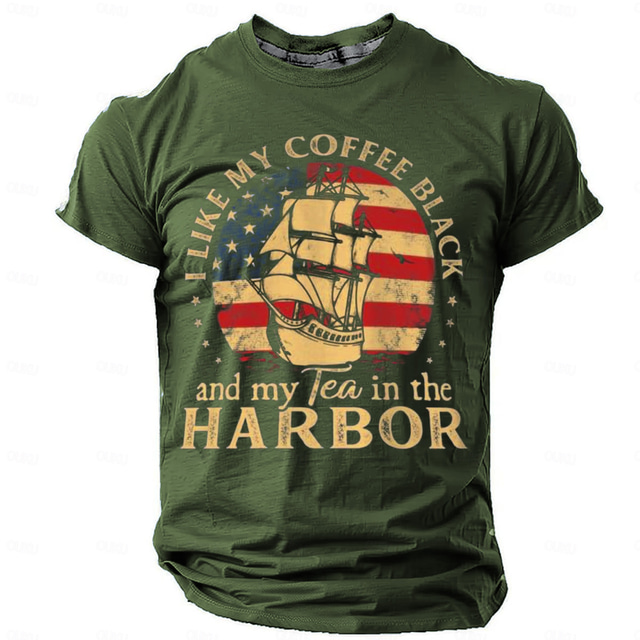  Men's Graphic T shirt Short Sleeve T shirt 3D Print Crew Neck Shirt Daily Designer Retro Vintage Sports Outdoor Holiday Going out Black Blue Green Spring & Summer Clothing Apparel S M L XL XXL XXXL