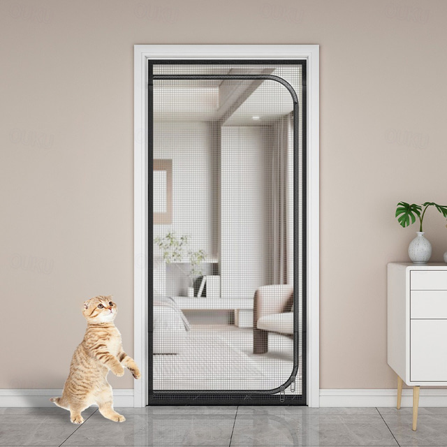  Magnetic Screen Door Fit Door Size, Screen Size Strong Magnets, Reinforced Fiberglass for Patio Door, Front Door