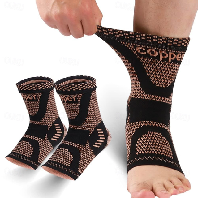  1 attelle de cheville, manchon de compression de soutien de cheville infusé de cuivre pour hommes femmes, pour soulager la douleur du pied, fasciite plantaire, entorse de la cheville, tendinite