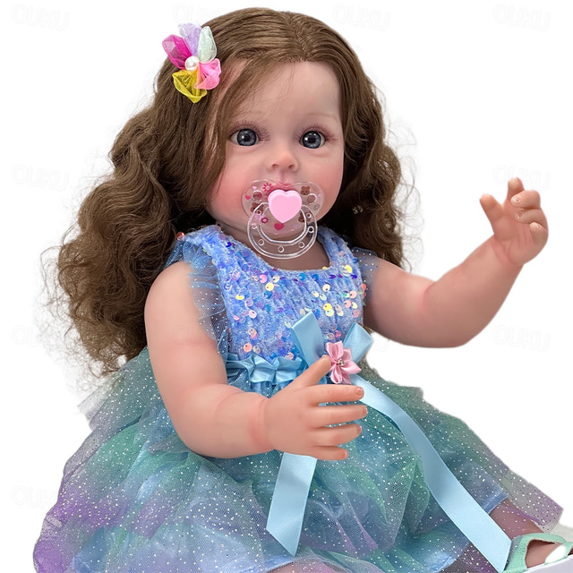  22 in Lalki Reborn Zabawka dla dzieci i niemowląt Lalka Reborn Lalka Reborn Baby Doll Dziecko Dziewczynki Reborn Baby Doll Noworodek Jak żywy Prezent Wyrób ręczny Nietoksyczne Winyl W-2189 z