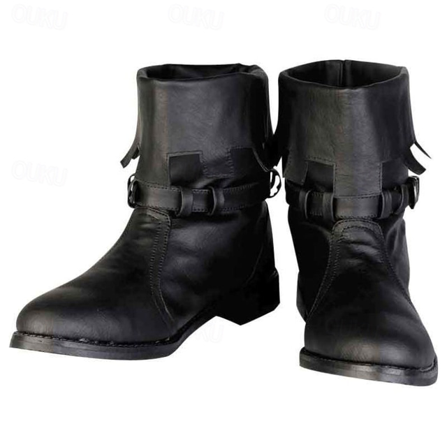  Retro Vintage Medieval Renaissance Shoes Flat Jazz Boots Pirate Knight Ritter Viking Valhalla Men's Women's Unisex Masquerade Event / Party Masquerade Adults' Shoes All Seasons