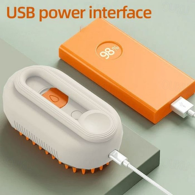 Cat Steam Brush, 3 in 1 Pet Hair Removal Comb, Pet Steam Brush for Dogs