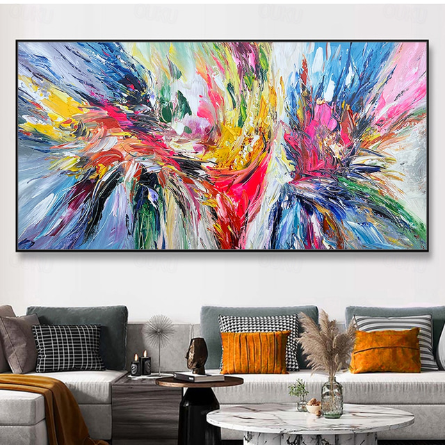  Mintura Handmade Texture Abstract Colorful Oil Paintings On Canvas Wall Art Decoration Modern Pictures For Home Decor Rolled Frameless Unstretched Painting