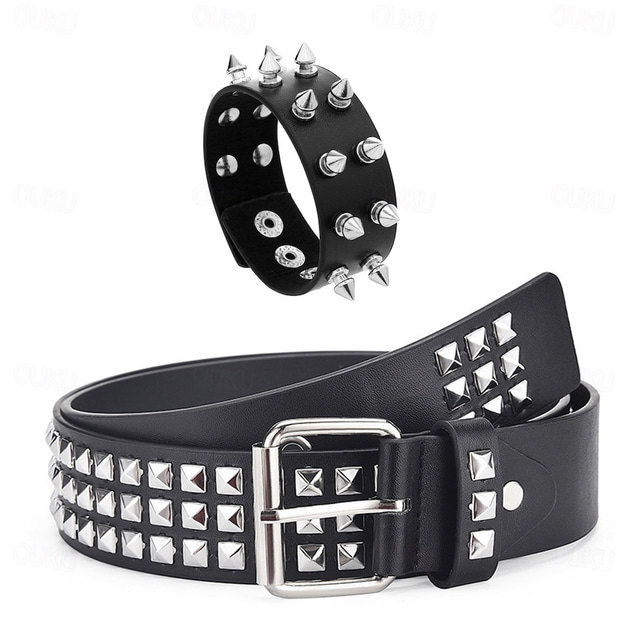  Rannerengas Wasit Belt PU-nahkainen rannekoru Sormus Retro / vintage Punk & goottilainen Metalliseos Käyttötarkoitus Cosplay Halloween Karnevaali Naisten Pukukorut Muotikorut