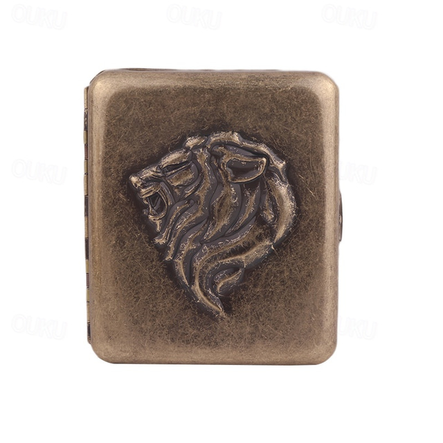 lion cigarette case Two Lions Box 85mm King Size 20 Capacity Waterproof Cigarette Holder Case Vintage Cigarette Cases for Men Women Small Funny Cigarette Holder for Regular : Health & Household Lion cork tipped cigarette packet