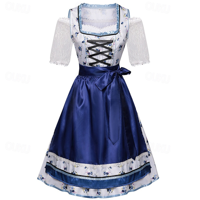  Oktoberfest Jurken Outfits Dirndl Beiers hulp in de huishouding Duits München Weiden Dames Doek in traditionele stijl Top Kleding Schort