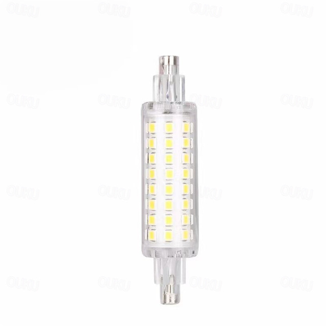  1/2pcs R7S LED Double Ended Aluminum Parts with Cover Halogen Light Household Lighting Bulbs R7S LED 118mm Tube Bulb 78mm Floodlight 220V High Power Working Light Garage Landscape Lighting