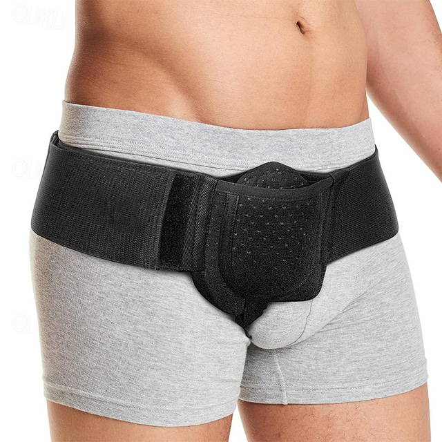  Belt Truss Support for Men Women Relieve Abdominal Groin Pain, with Movable Compression Pocket Cuttable Straps Adjustable Wasitband, for Inguinal/Incisional/Femoral/Sports Hernia