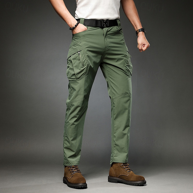  Voor heren Cargohosen Vechtbroek Tactische broek Broek Knop Meerdere zakken Effen Draagbaar Buiten Dagelijks Kamperen&Wandelen Modieus Klassiek Zwart Groen