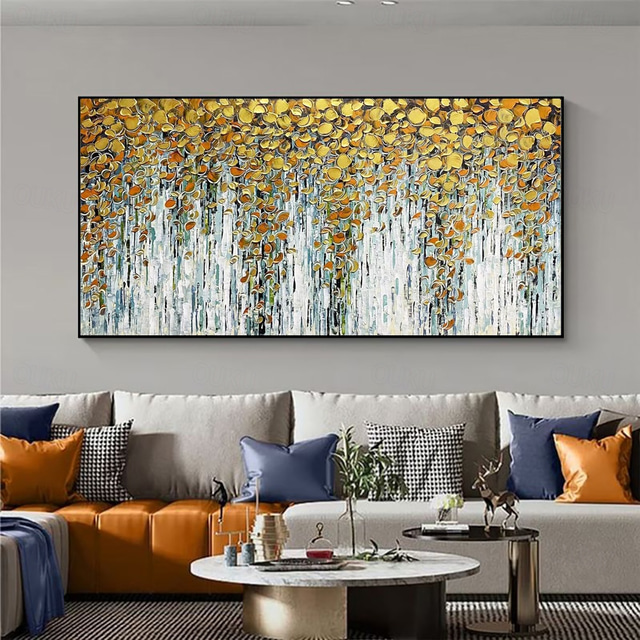  Handmade Oil Painting Canvas Wall Art Decoration Modern 3D Thick Knife Abstract Landscape for Living Room Home Decor Rolled Frameless Unstretched Painting
