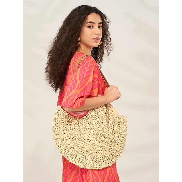  Häkel-Einkaufstasche im Boho-Chic-Stil für Damen: perfekt für Strandtage und lässige Sommerausflüge