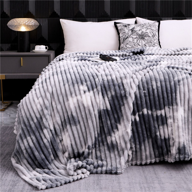  peitto sänkyyn solmio värjäys lämmin manta single/queen/king flanelli fleece thow viltti paksu lämpimät pleedit makuuhuoneen sohvalle