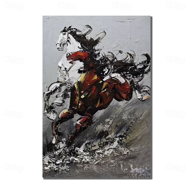  Oil Painting Handmade Hand Painted Wall Art Abstract Horse Canvas Painting Home Decoration Decor Stretched Frame Ready to Hang