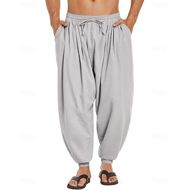  Retro Vintage Medieval 17th Century Masquerade Pirate Pants Outlander Ranger Solid Color Men's Celtic Pirate Masquerade Party / Evening Adults' Pants