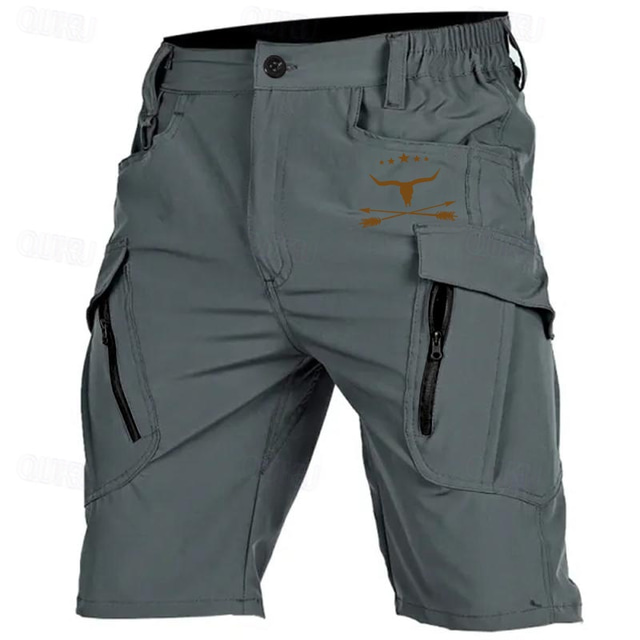  Per uomo Mucca Pantaloncini modello cargo Vita normale Sportivo Di tendenza Streetwear Sportivo Informale Giornaliero Tasche laterali Vita elastica Multi tasca progettista Abbigliamento