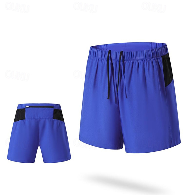  Bărbați Σορτς για τρέξιμο Pantaloni Sport de Sală Pantaloni scurți Fermoar Buzunar Curea elastică Pantaloni scurți În aer liber Sporturi & Exterior De Atletism Uscare rapidă Ușor Απαλό Maraton