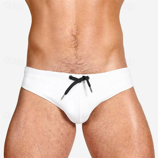  Men's Board Shorts Swim Shorts Swim Trunks Drawstring Elastic Waist Plain Comfort Quick Dry Short Holiday Beach Weekend Fashion Casual White Pink Micro-elastic