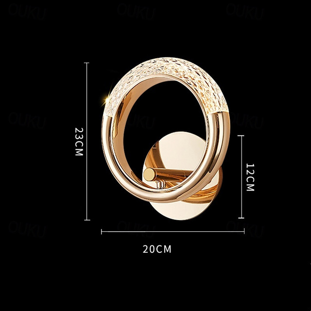  LED Wall Lights 3-Color 20cm 5W Modern Luxury Villa Creative Glass Chandelier Creative Corridor Wall Lamp Wall lamp Bedroom Living Room 110-240V