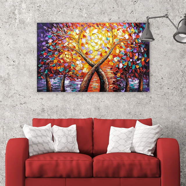  Original Abstract Handmade Painting Large Wall Art Colorful Flower Painting On Canvas Home Decor Office Wall Decor Hand Painted Wall Art Unframed