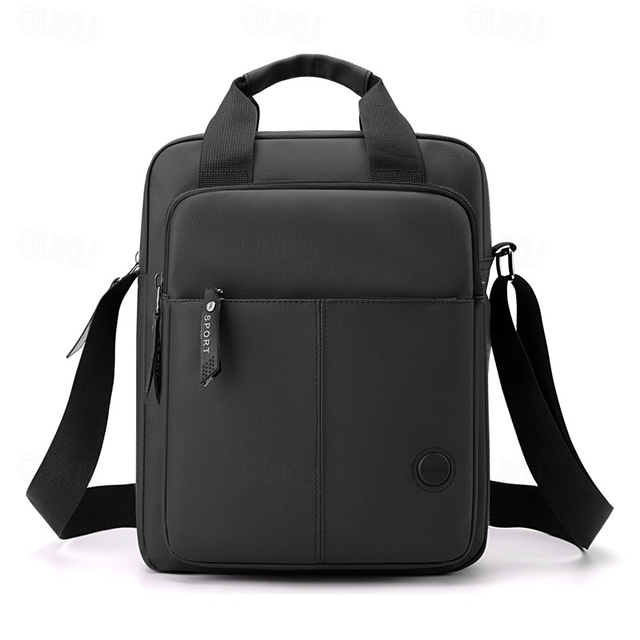  Herr Crossbody-väska Kurirväska Oxfordtyg Dagligen Helgdag Dragkedja Stor kapacitet Multi Carry Ensfärgat Svart Blå Grön