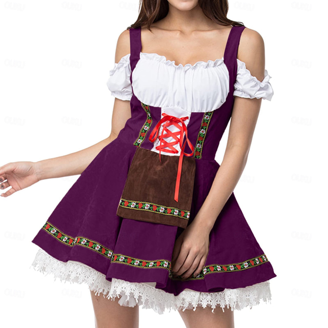 Dirndl Per Bambini MS-Trachten Emily – Set 3 Pezzi (vestito, Camicetta, Grembiule), Cotone E Poliestere, Taglie Diverse